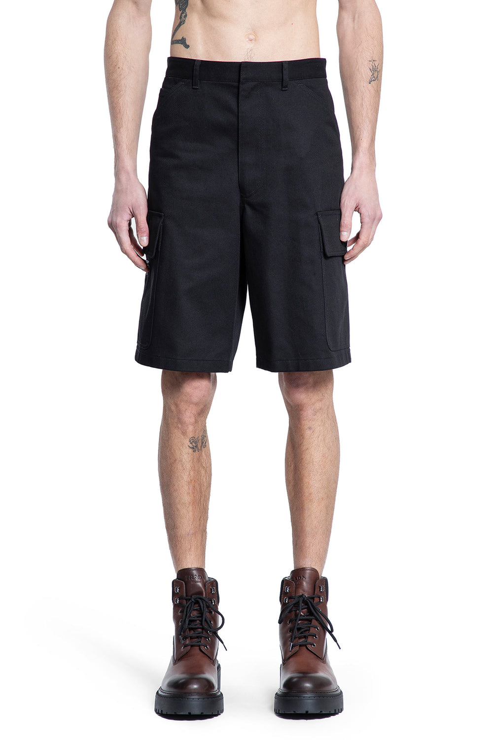 PRADA MAN BLACK SHORTS & SKIRTS