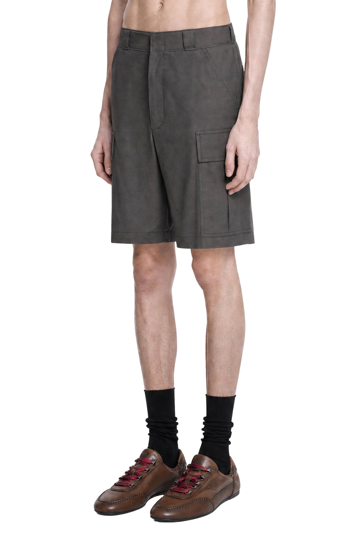 PRADA Twill Crepe Cargo Shorts man