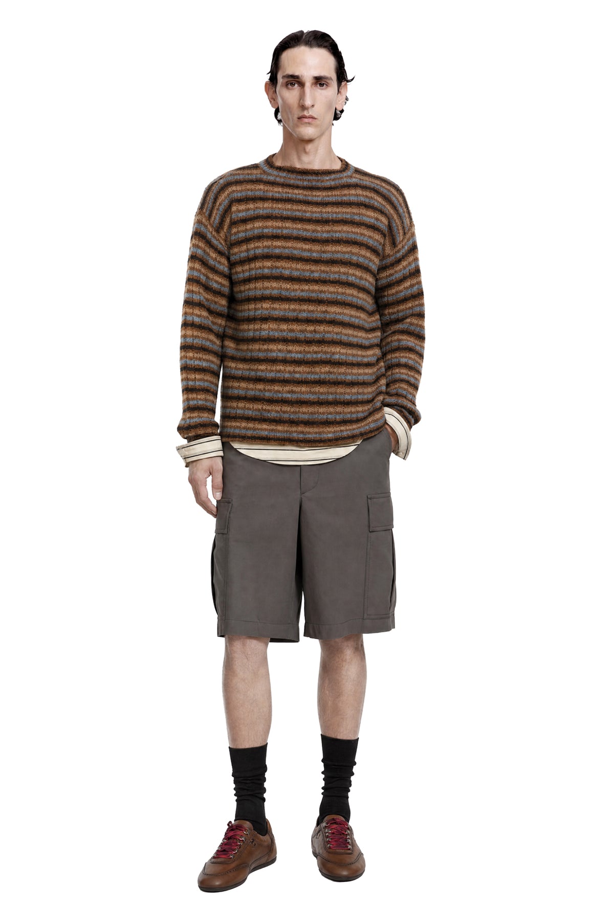 PRADA Twill Crepe Cargo Shorts man