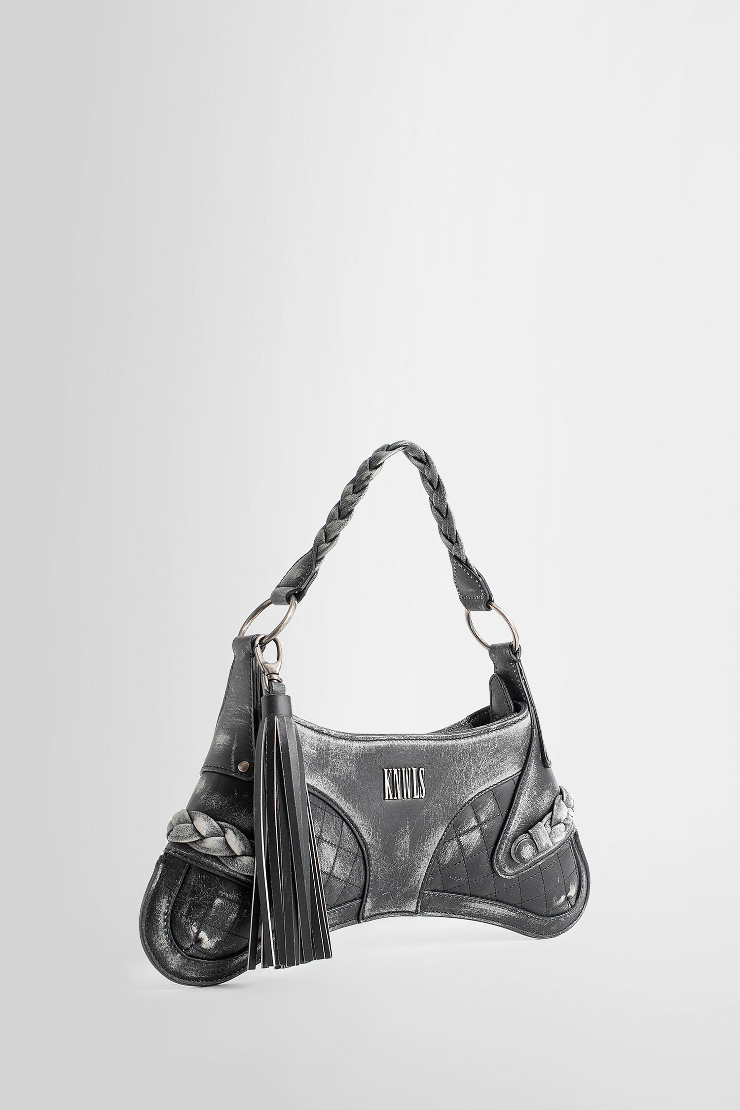 KNWLS WOMAN GREY SHOULDER BAGS