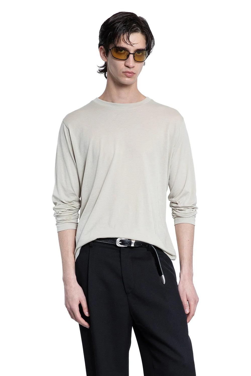 Cotton Jersey Long Sleeve T-Shirt - Antonioli.eu