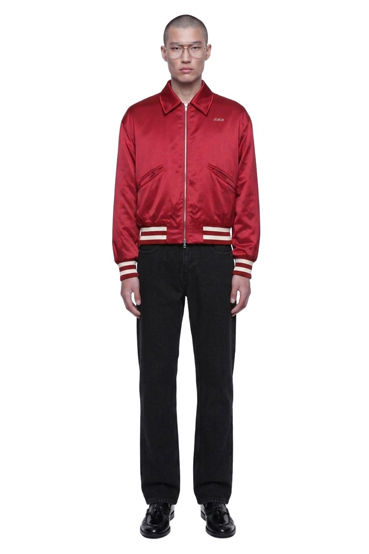 SECOND LAYER Aces Satin Club Jacket man