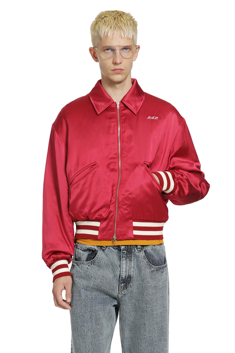 SECOND LAYER Aces Satin Club Jacket man