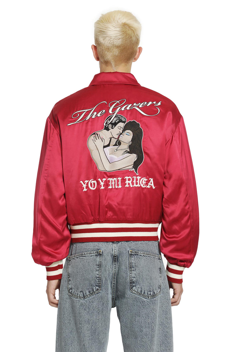 SECOND LAYER Aces Satin Club Jacket man