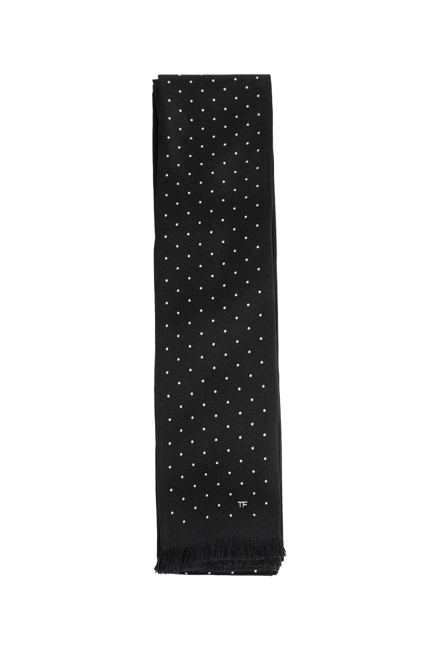 Micro Polkadot Silk Scarf