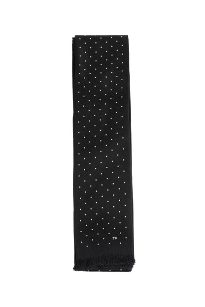 Micro Polkadot Silk Scarf