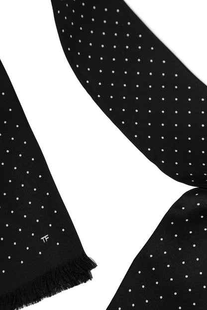 Micro Polkadot Silk Scarf