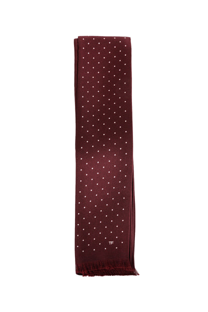 Micro Polkadot Silk Scarf