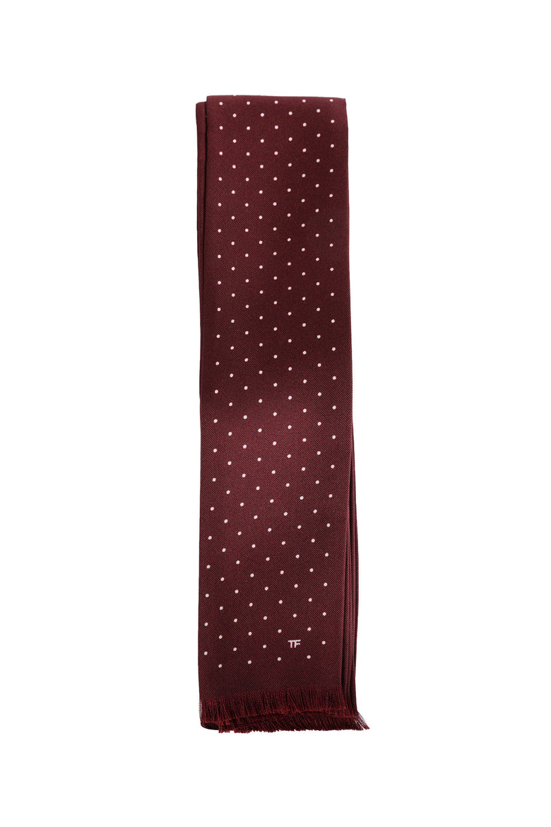 TOM FORD Micro Polkadot Silk Scarf man