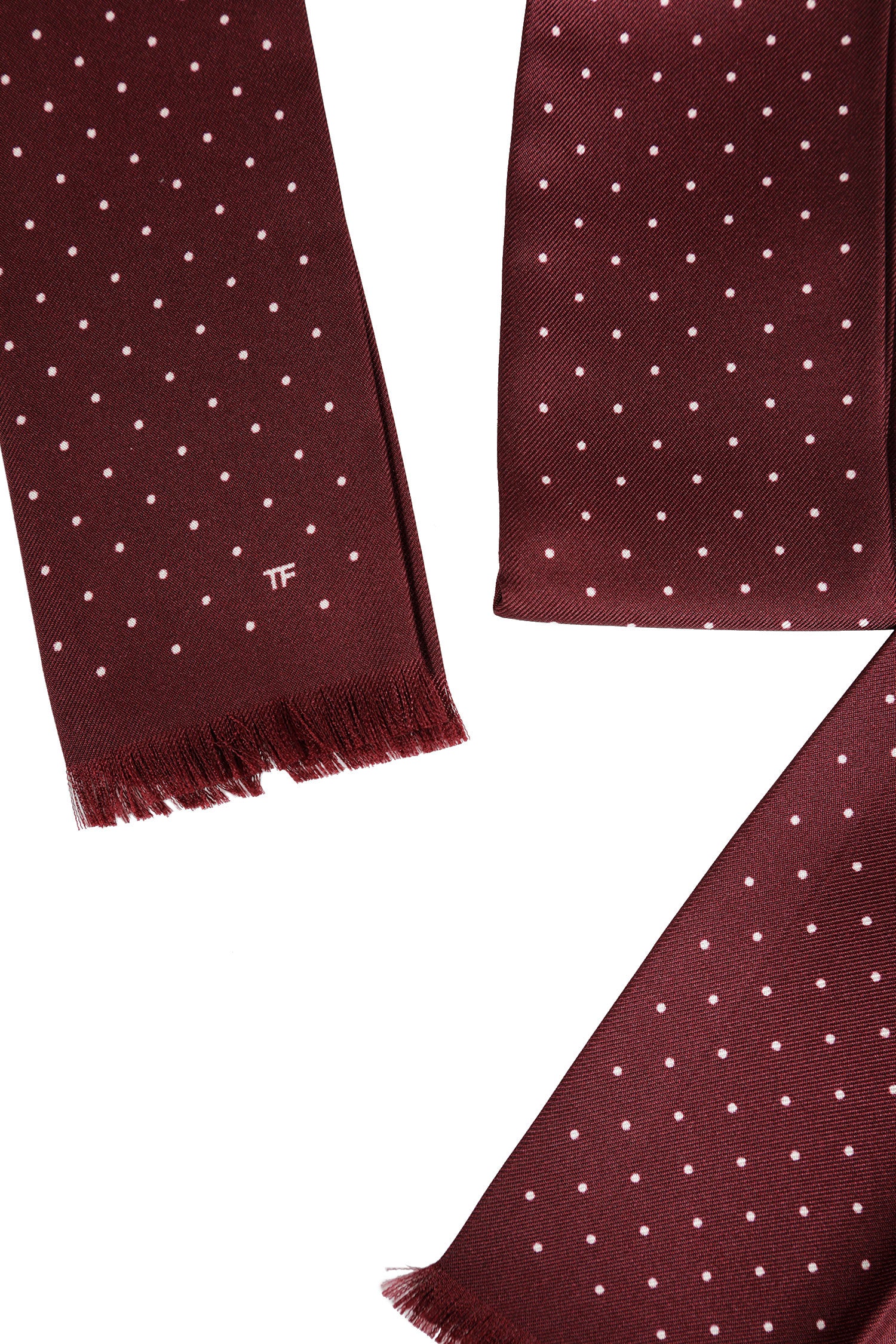 Micro Polkadot Silk Scarf