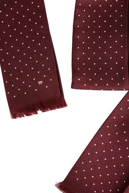 Micro Polkadot Silk Scarf