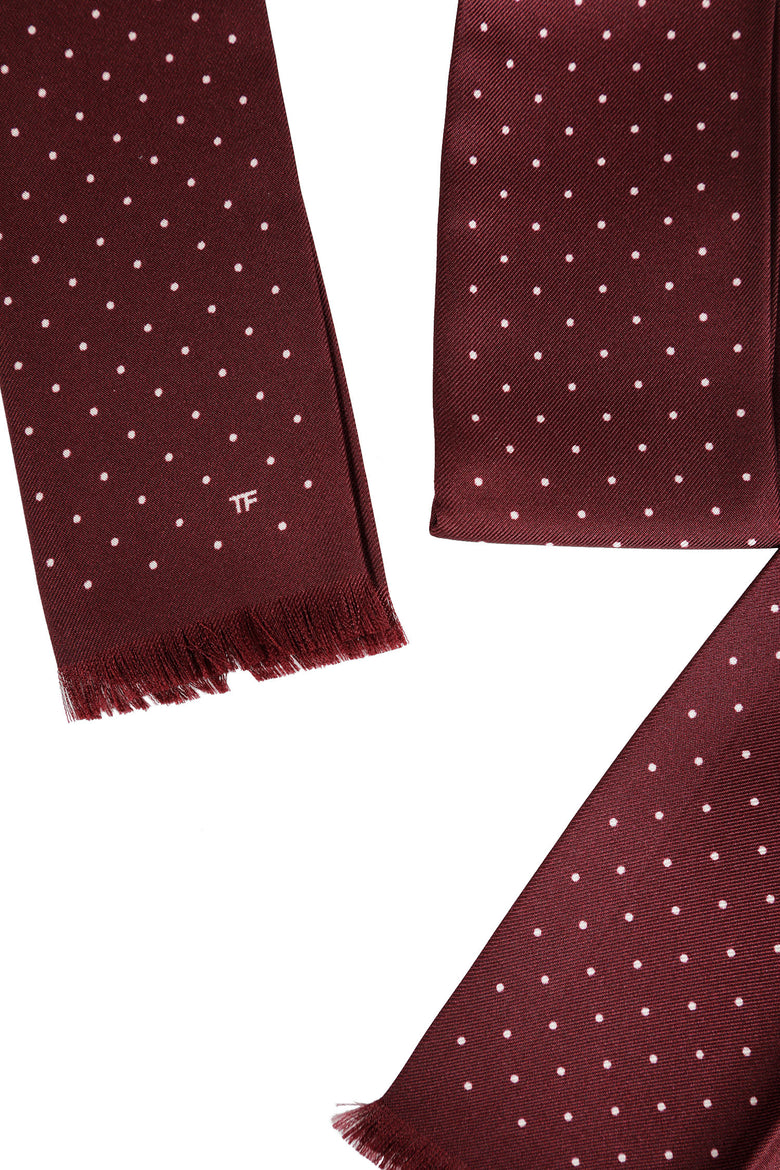 
              TOM FORD Micro Polkadot Silk Scarf man
            