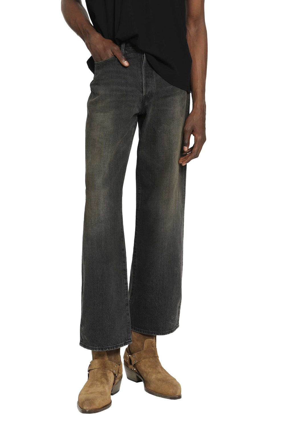 SSSTEIN Loose Denim Jeans man