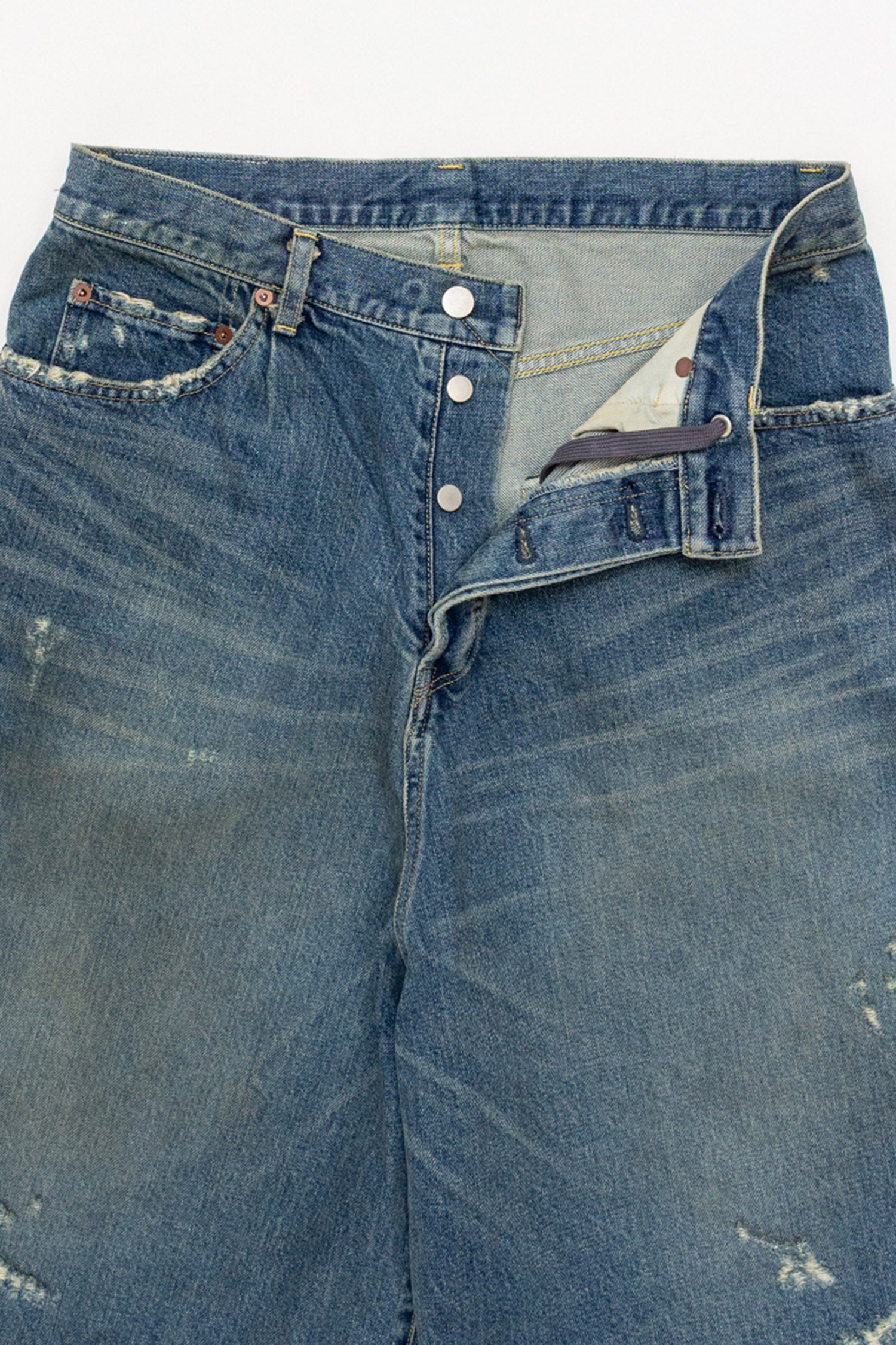 SSSTEIN Baggy Denim Shorts man