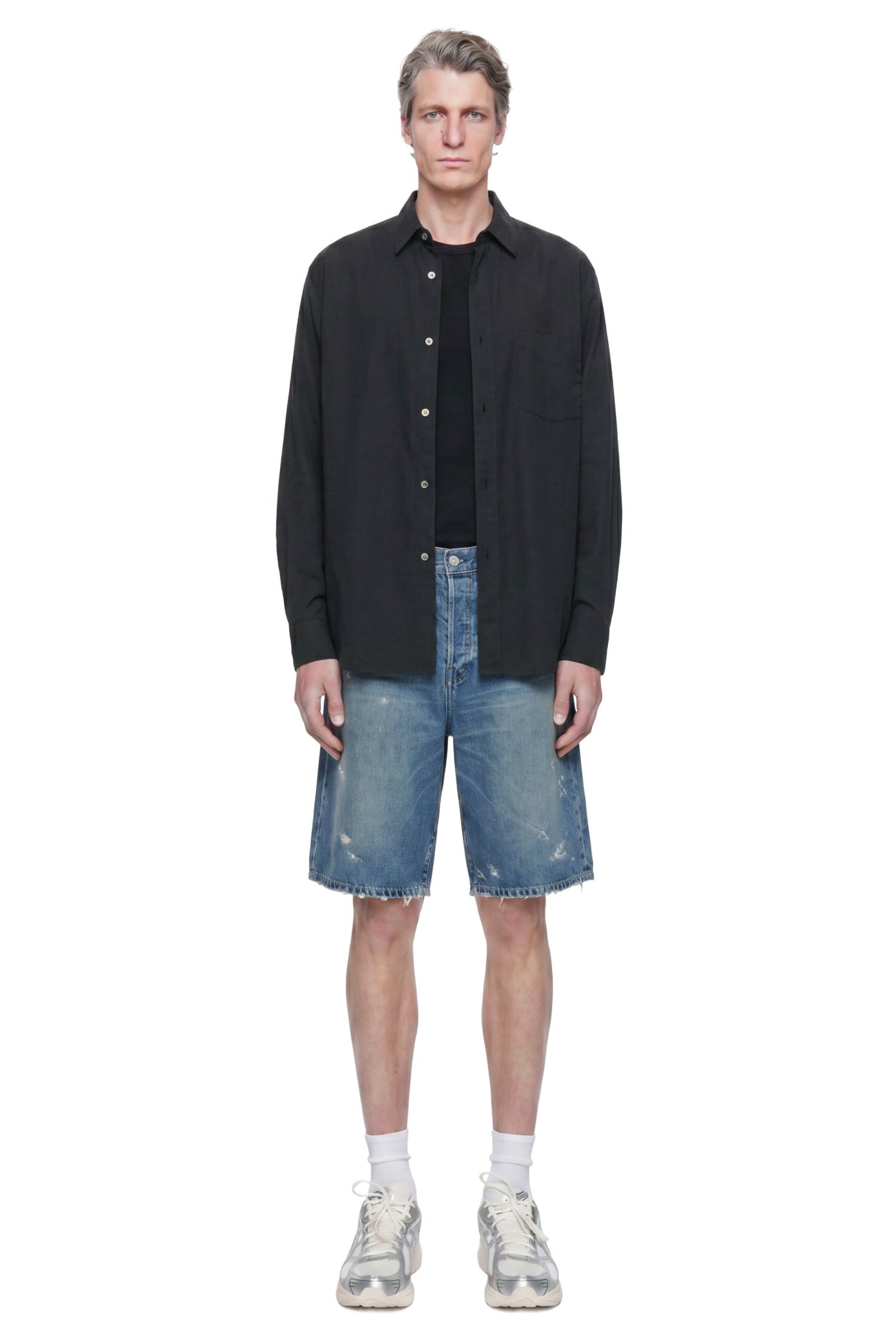 SSSTEIN Baggy Denim Shorts man