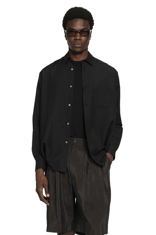 Wool Silk Pocket Shirt