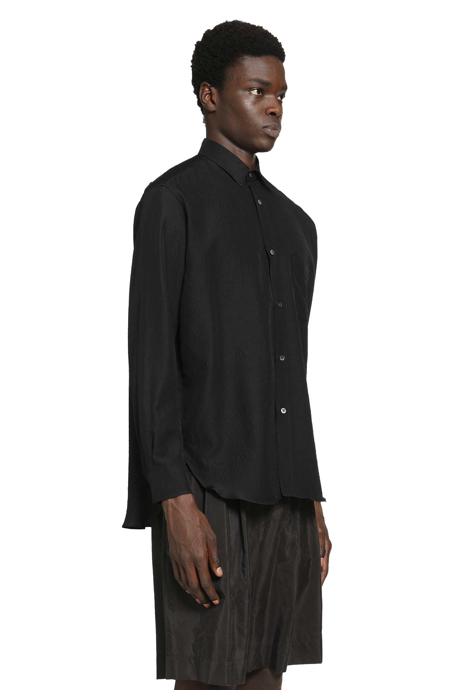 Wool Silk Pocket Shirt