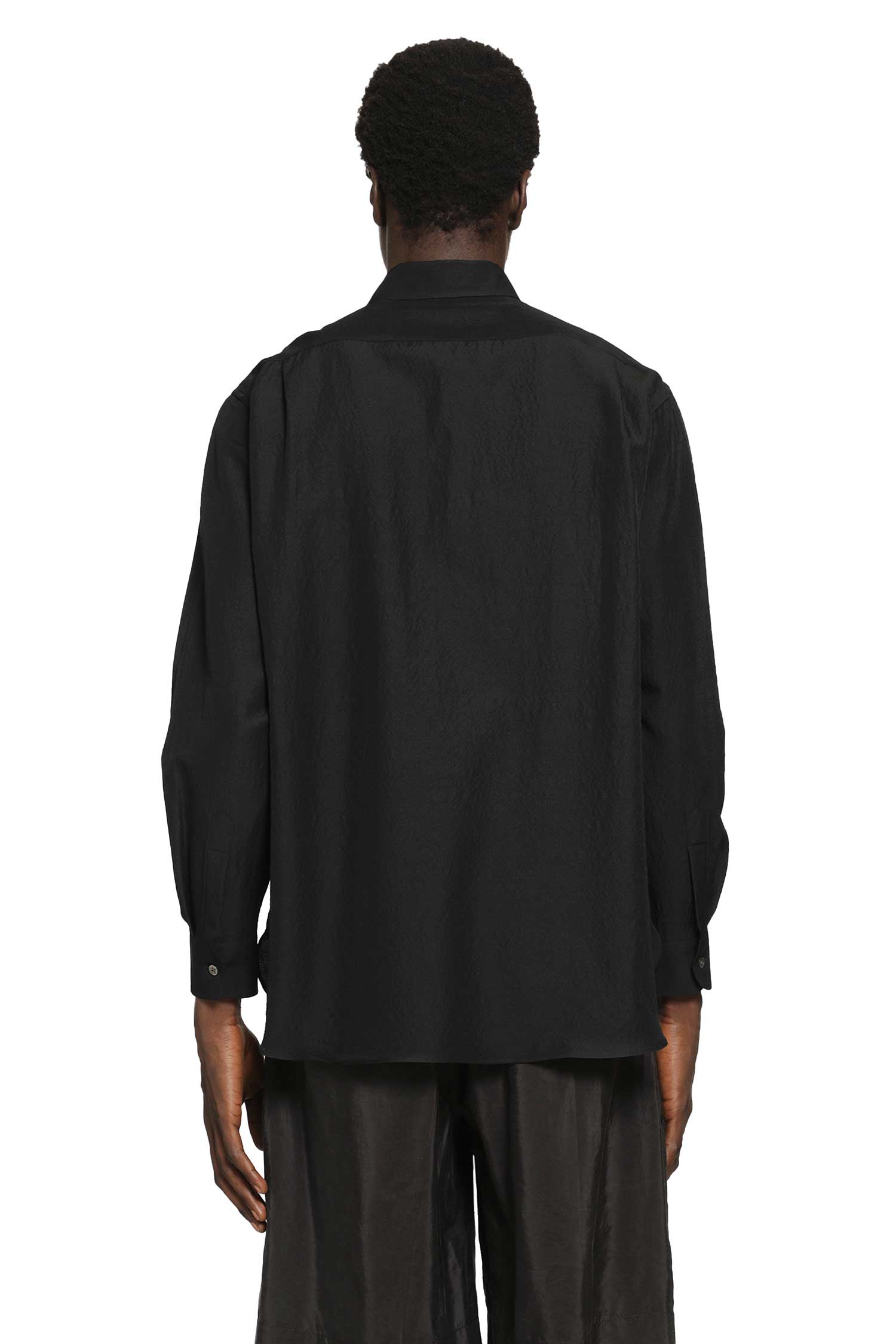SSSTEIN Wool Silk Pocket Shirt man