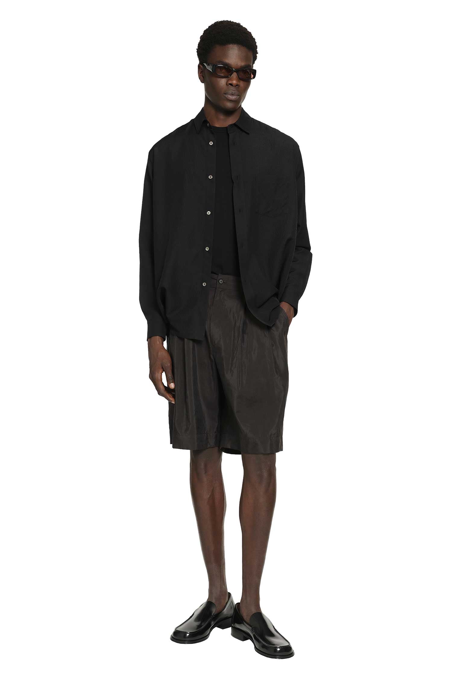 SSSTEIN Wool Silk Pocket Shirt man