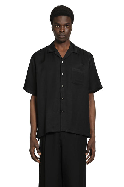 Bright Twill Open Collar Short Sleeve Shirt