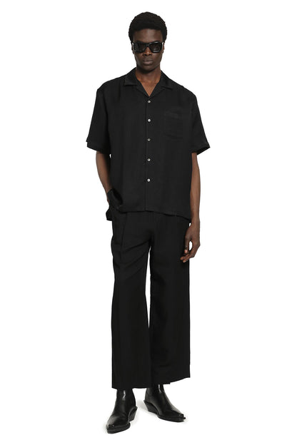 Bright Twill Open Collar Short Sleeve Shirt