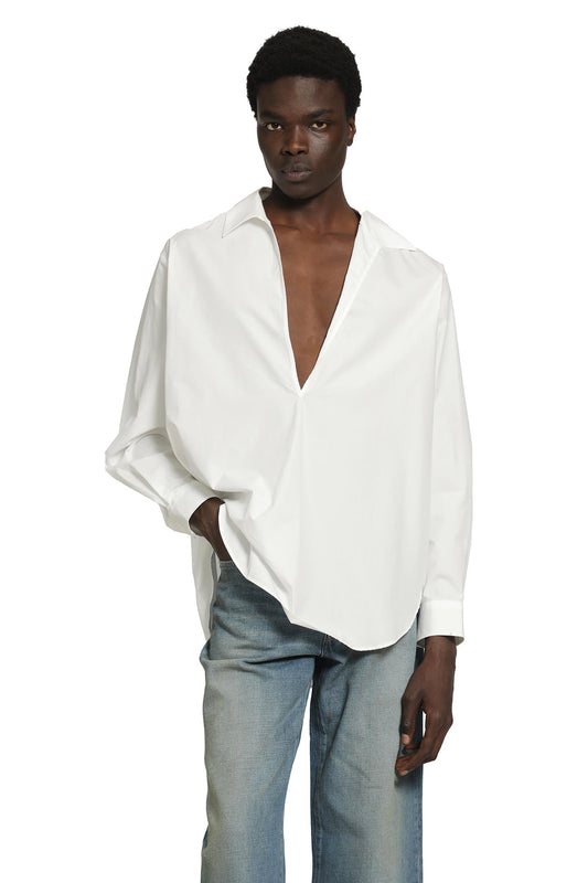 Suvin Cotton Oversized Skipper Shirt