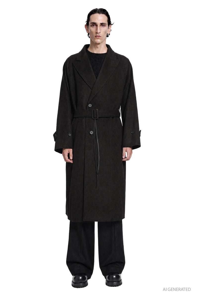 SSSTEIN Oversized Peak Lapel Chester Coat man