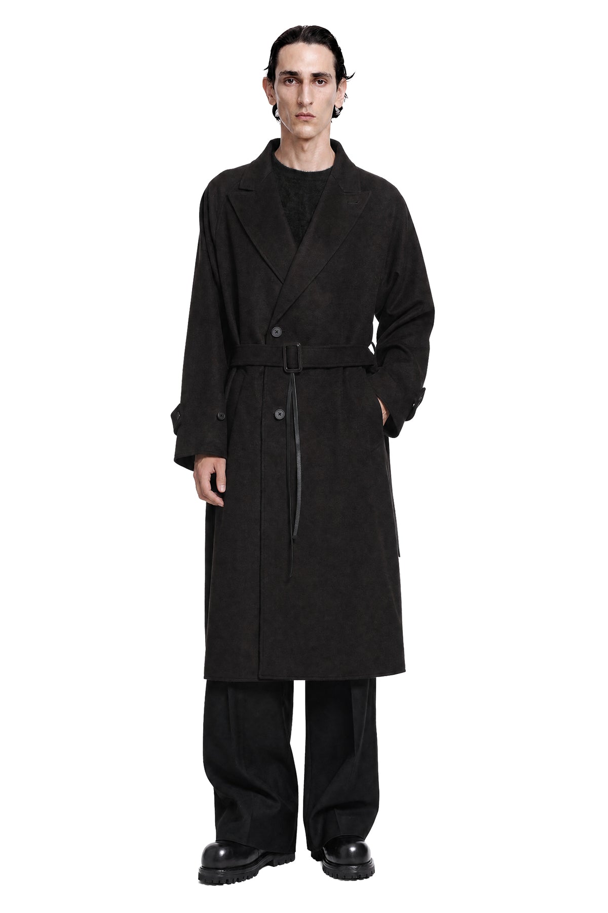 Oversized Peak Lapel Chester Coat