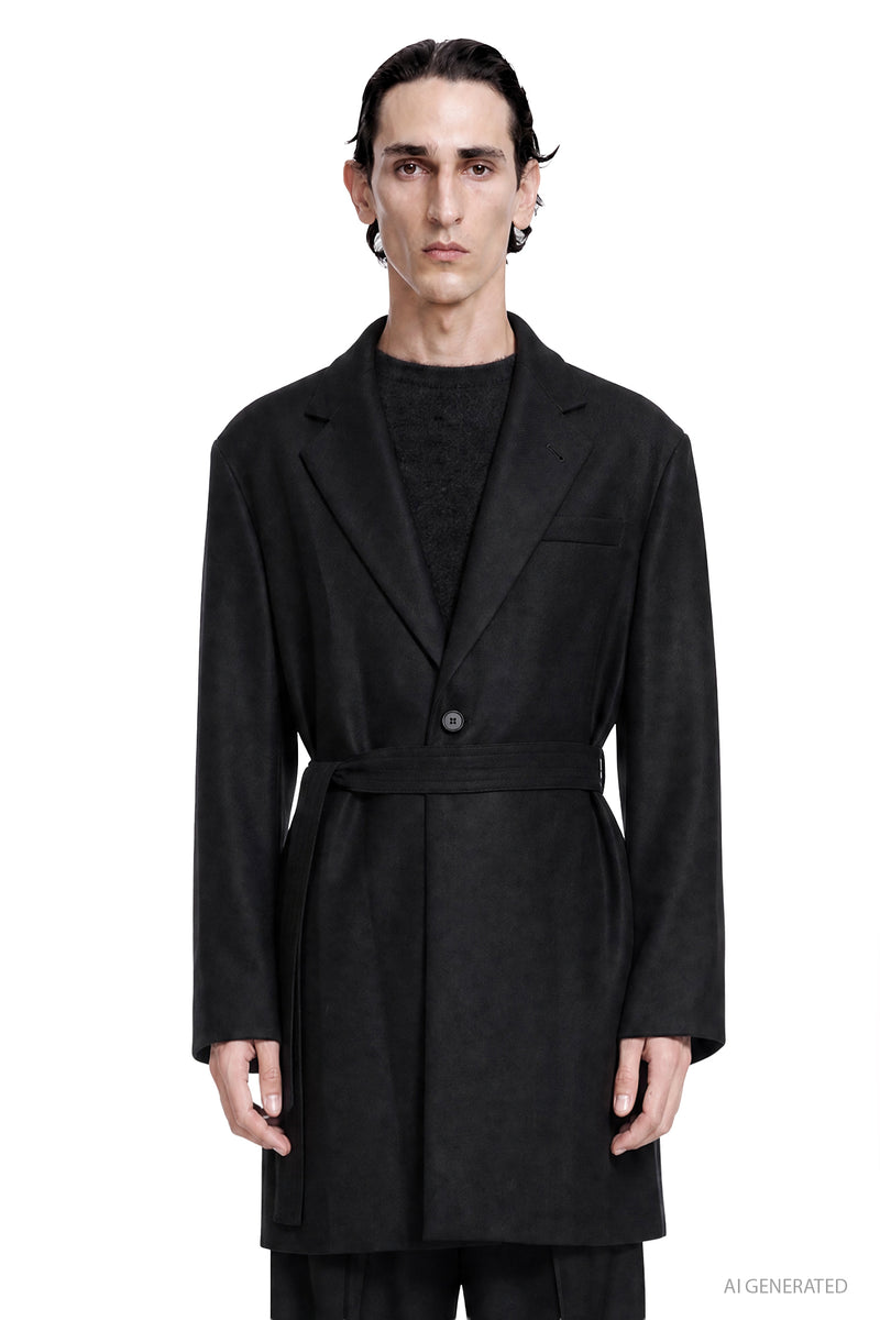 SSSTEIN Pure Cashmere Half Coat man