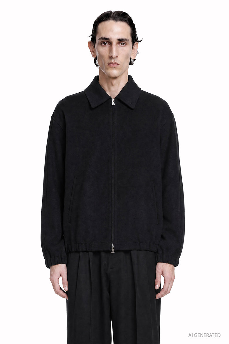 SSSTEIN Double Face Cloth Zip Jacket man