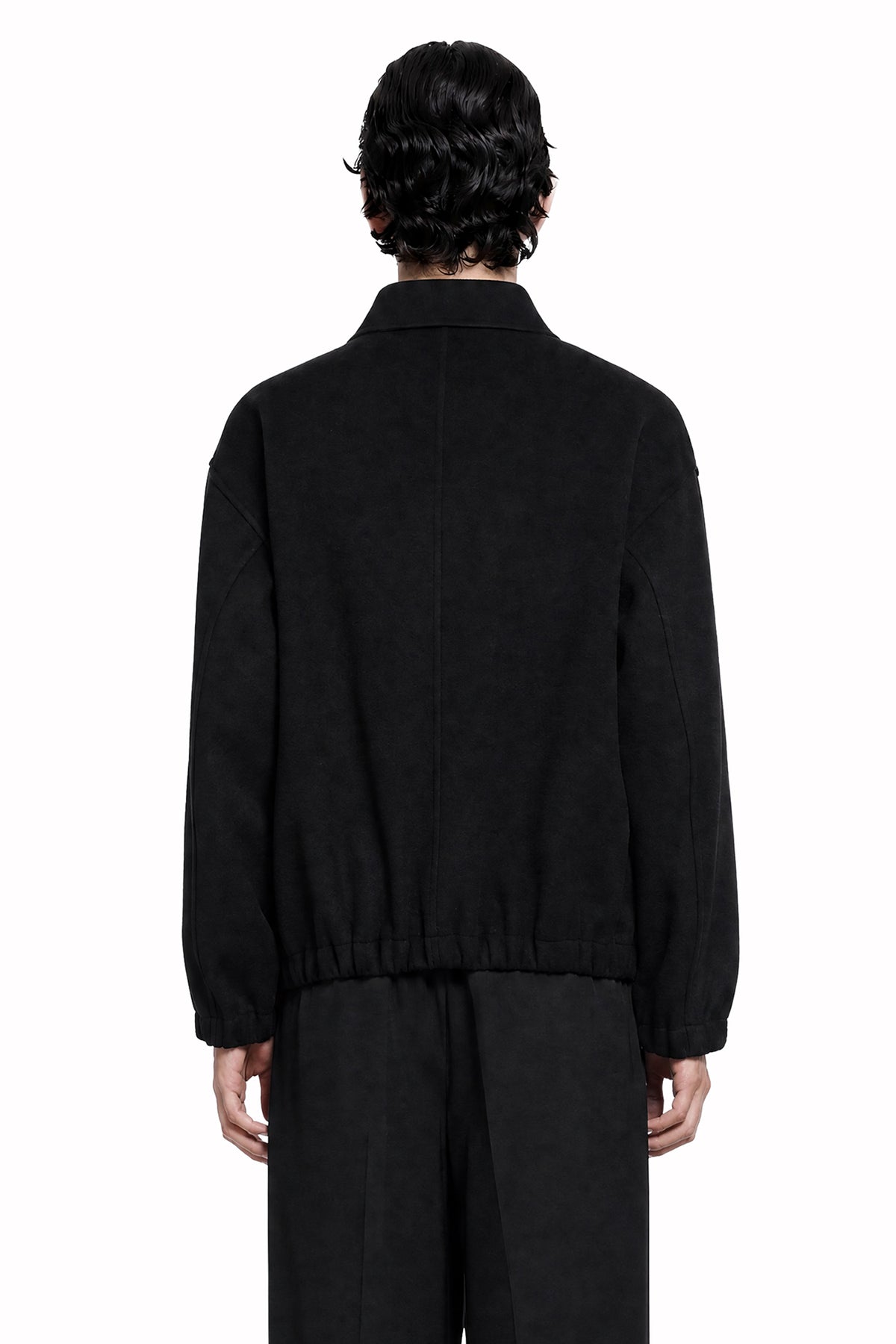 Double Face Cloth Zip Jacket