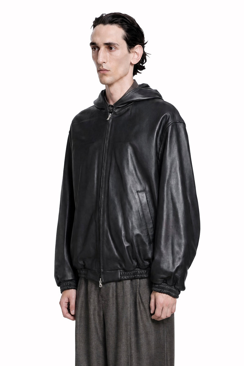 SSSTEIN Lamb Leather Hood Jacket man