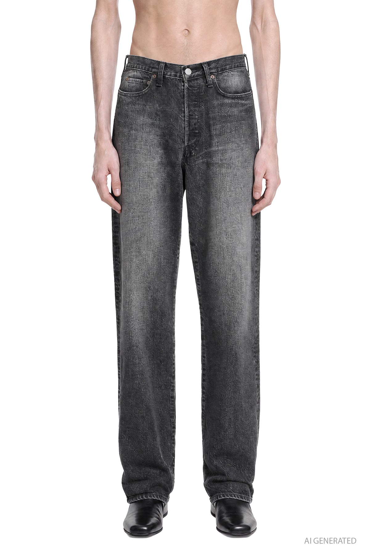 SSSTEIN Loose Denim Pants man