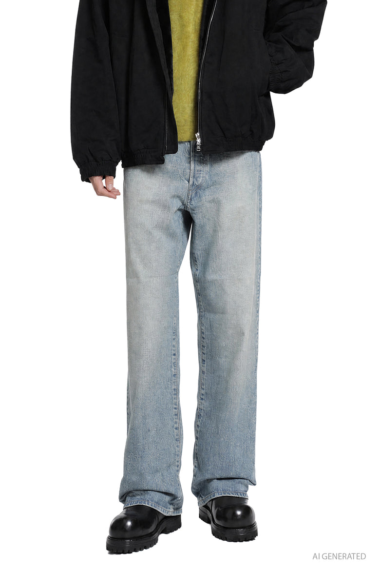 SSSTEIN Loose Denim Pants man