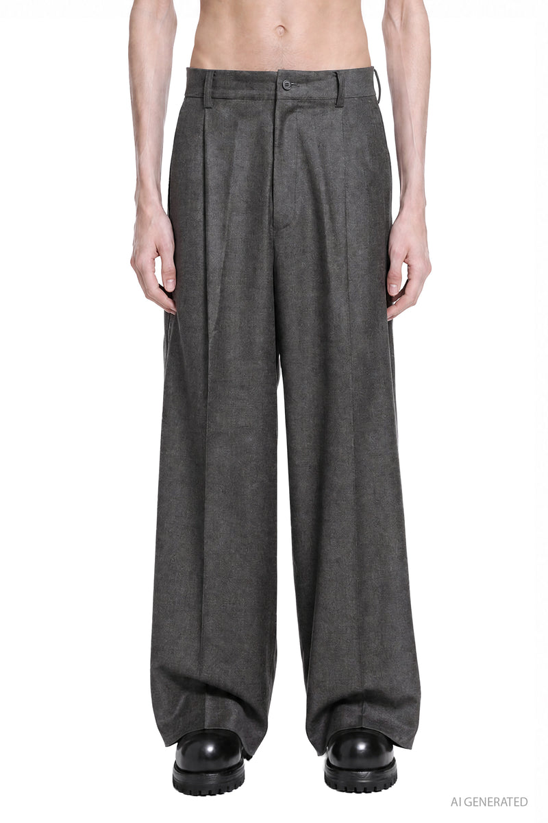 SSSTEIN Extra Fine Wool Extra Wide Trousers man