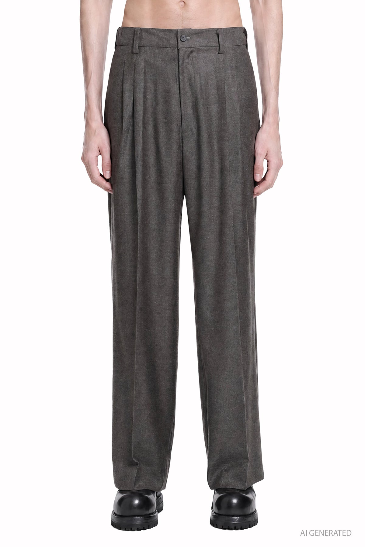 SSSTEIN Extra Fine Wool Wide Trousers man