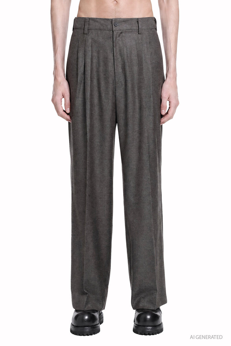 SSSTEIN Extra Fine Wool Wide Trousers man
