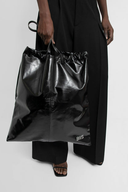 BIIS UNISEX BLACK TOTE BAGS