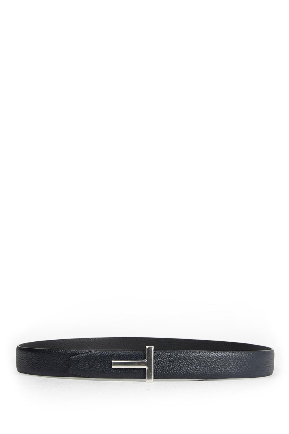 TOM FORD Grain Leather Metal T Reversible Belt man