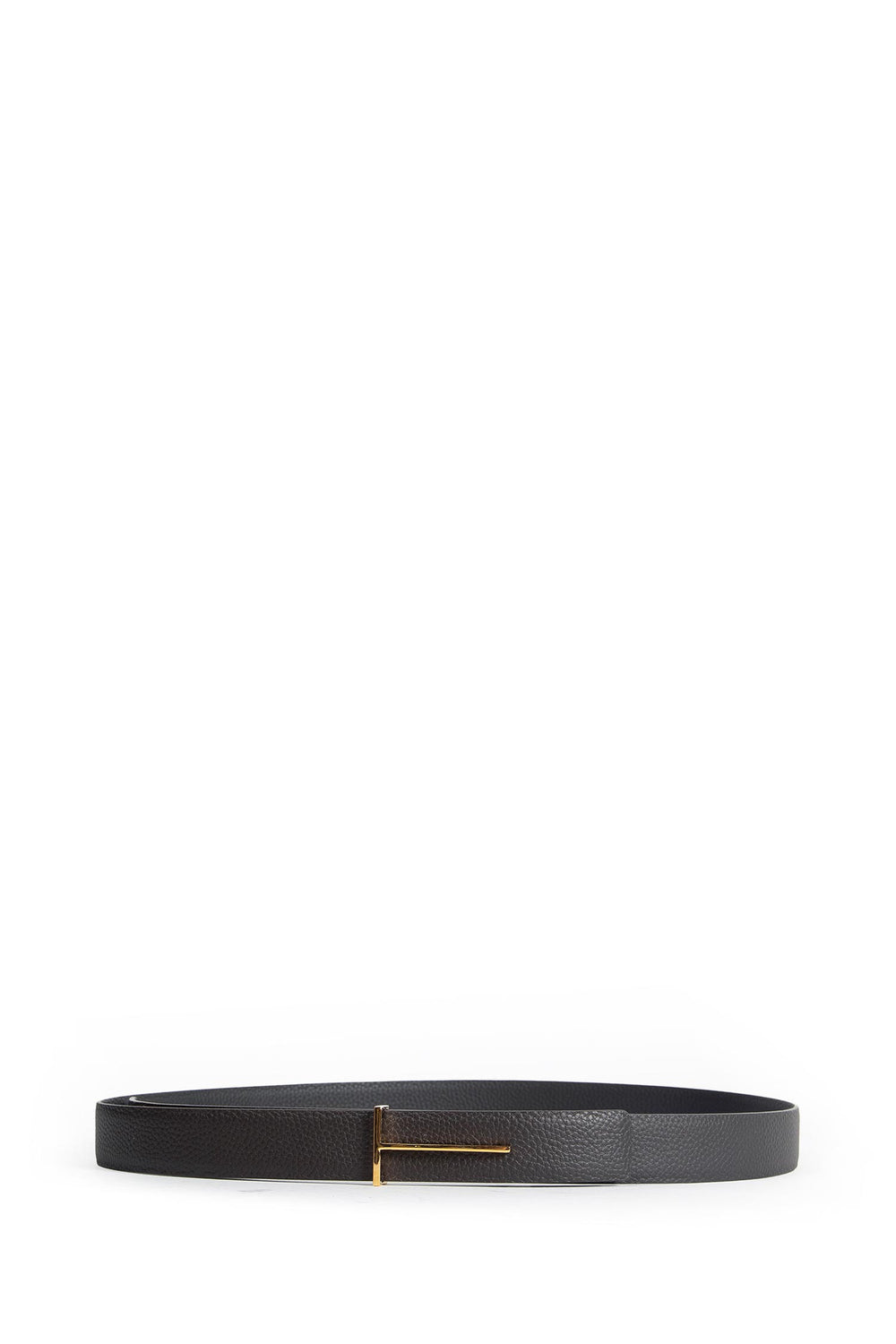 TOM FORD Grained Leather Slim Reversible Belt man