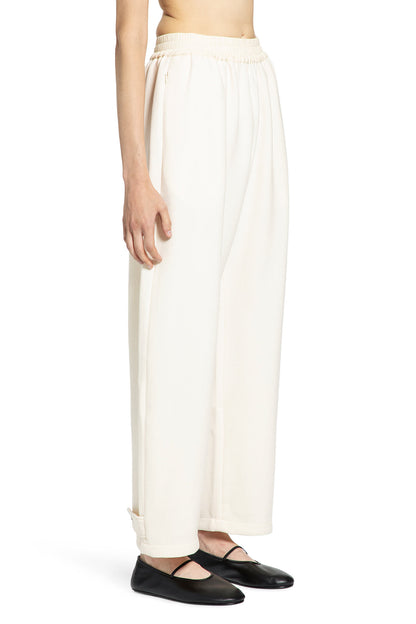 STUDIO NICHOLSON WOMAN OFF-WHITE TROUSERS