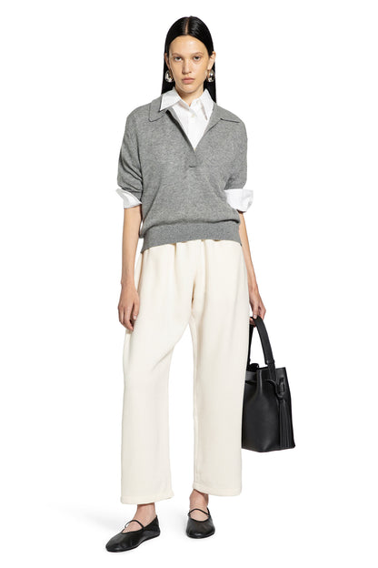STUDIO NICHOLSON WOMAN OFF-WHITE TROUSERS