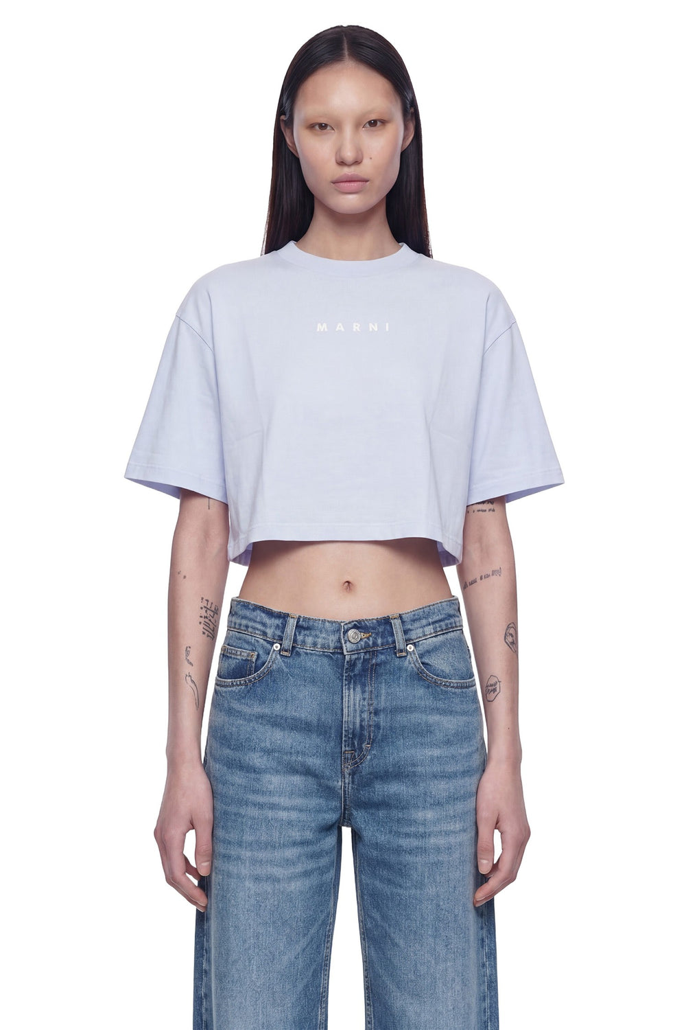 MARNI Cropped Logo T-Shirt woman