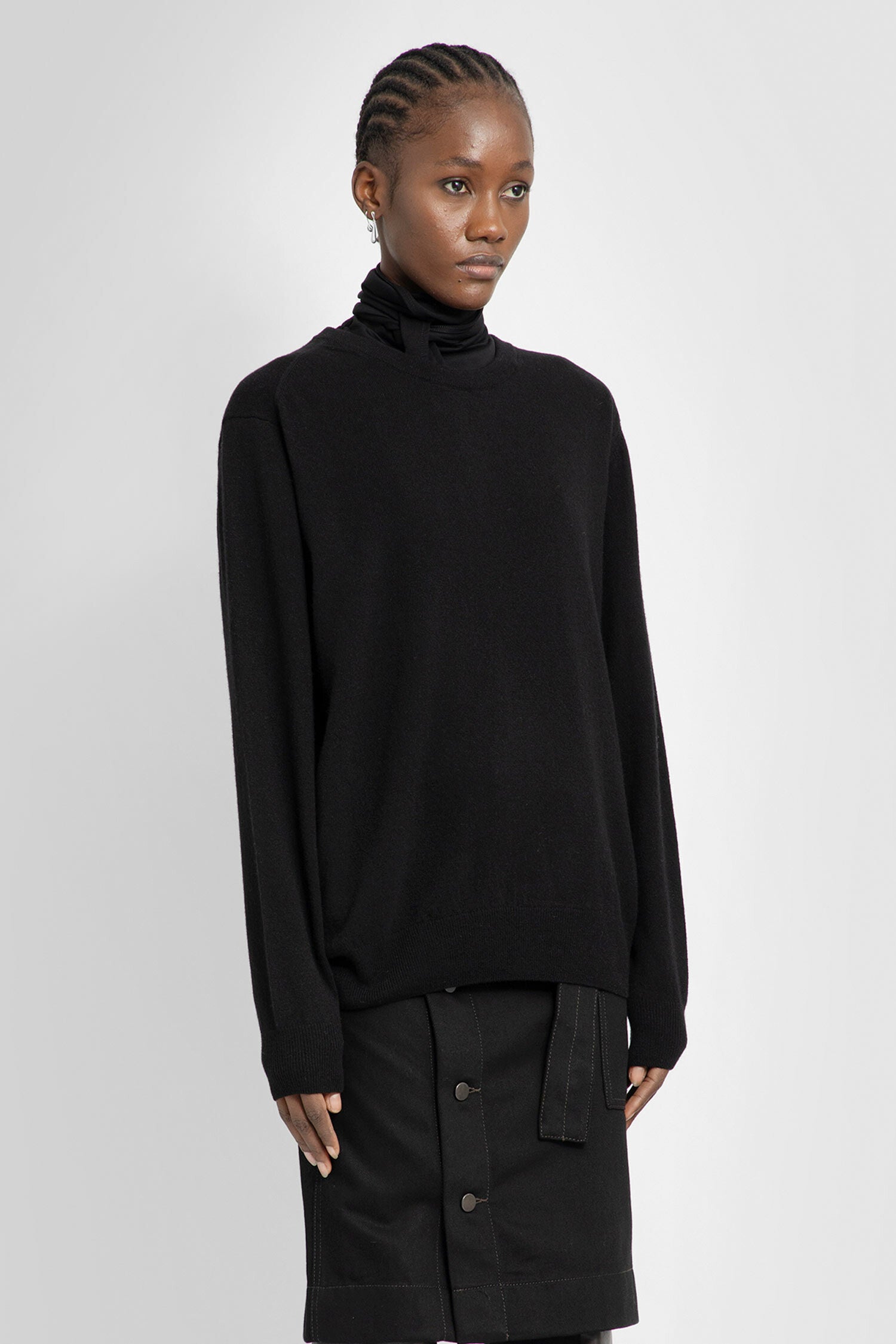 LEMAIRE WOMAN BLACK KNITWEAR