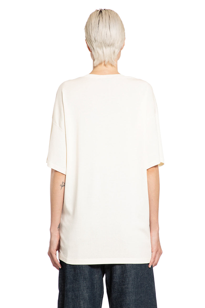 LEMAIRE WOMAN OFF-WHITE T-SHIRTS & TANK TOPS