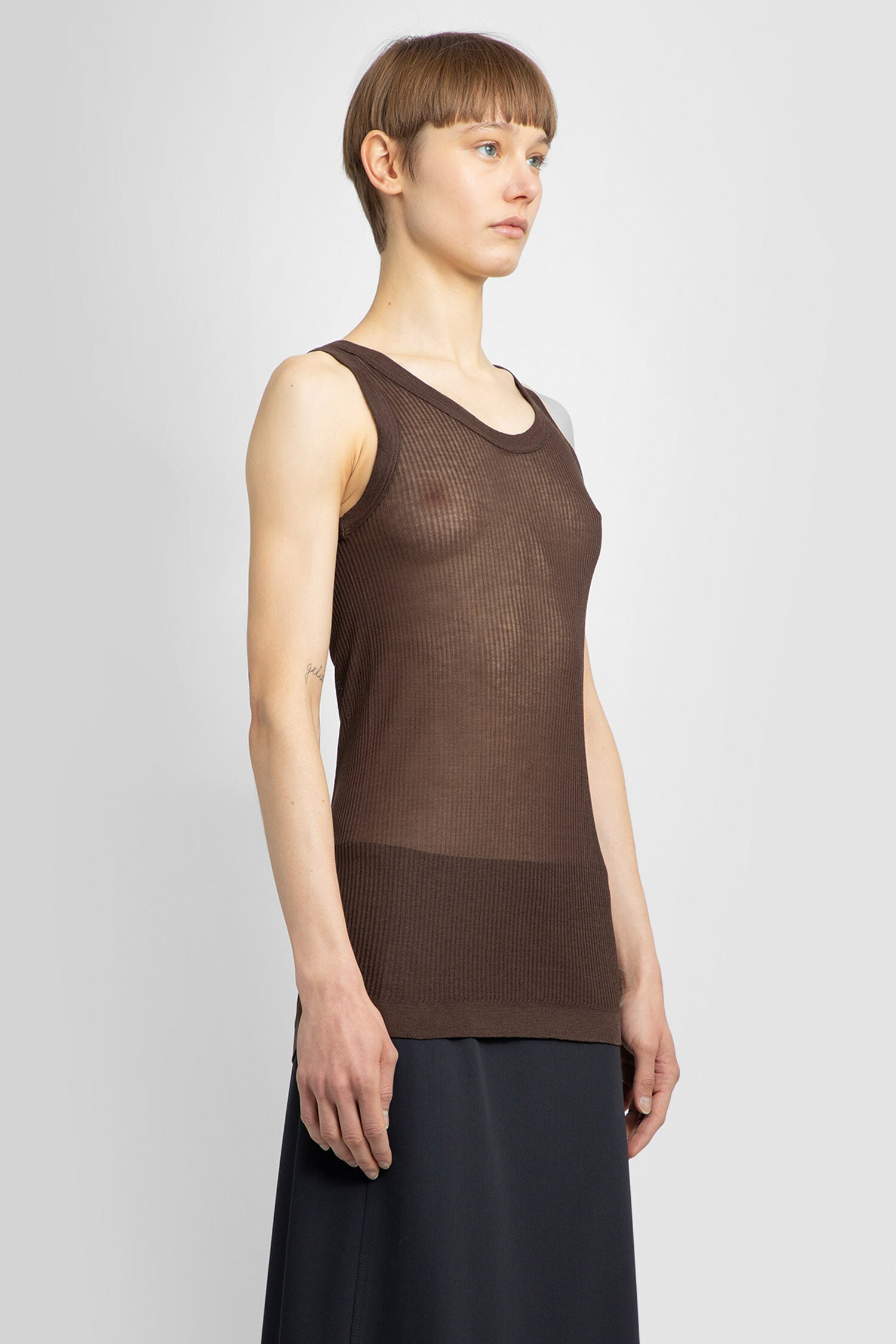 LEMAIRE WOMAN BROWN T-SHIRTS