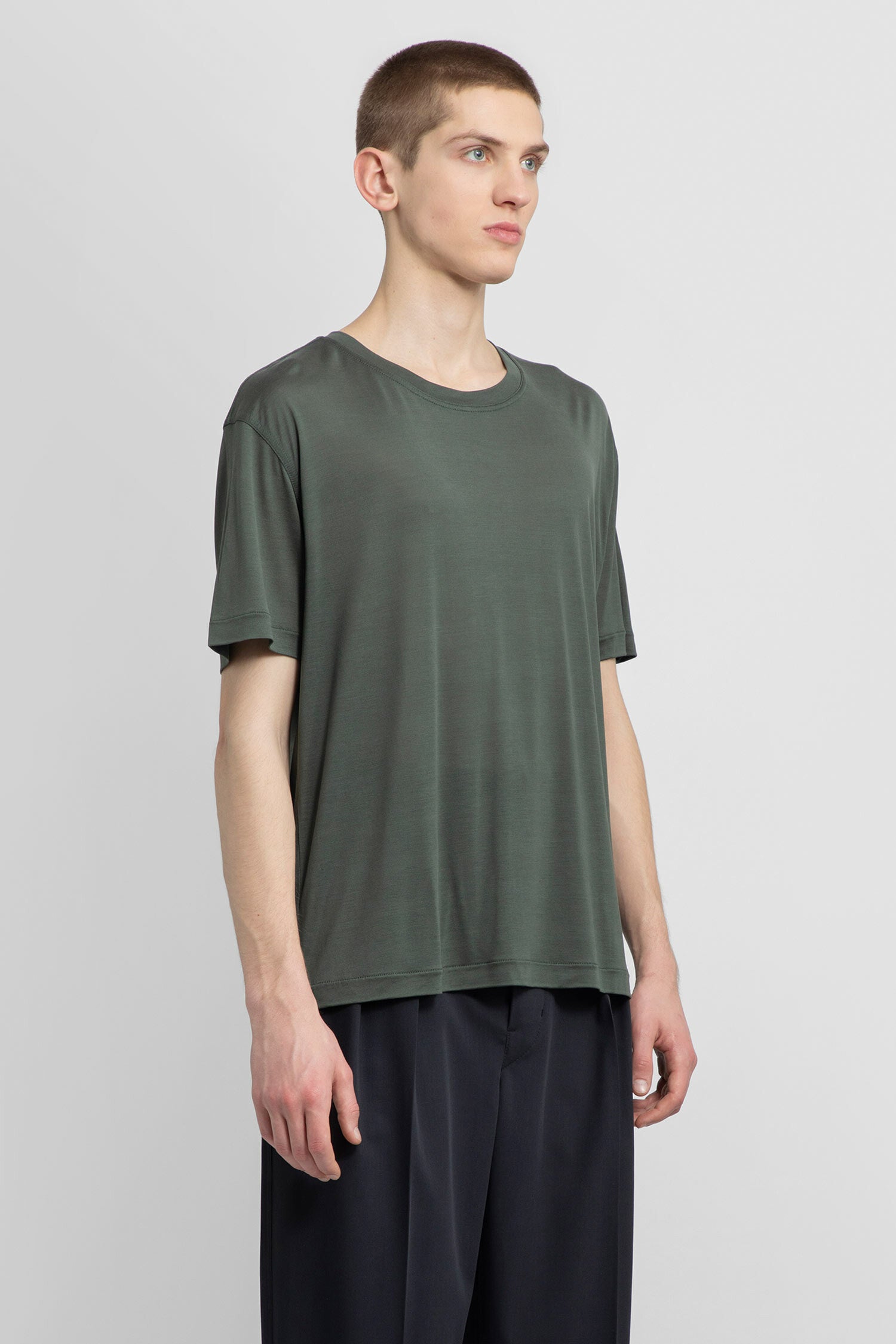 LEMAIRE MAN GREY T-SHIRTS & TANK TOPS