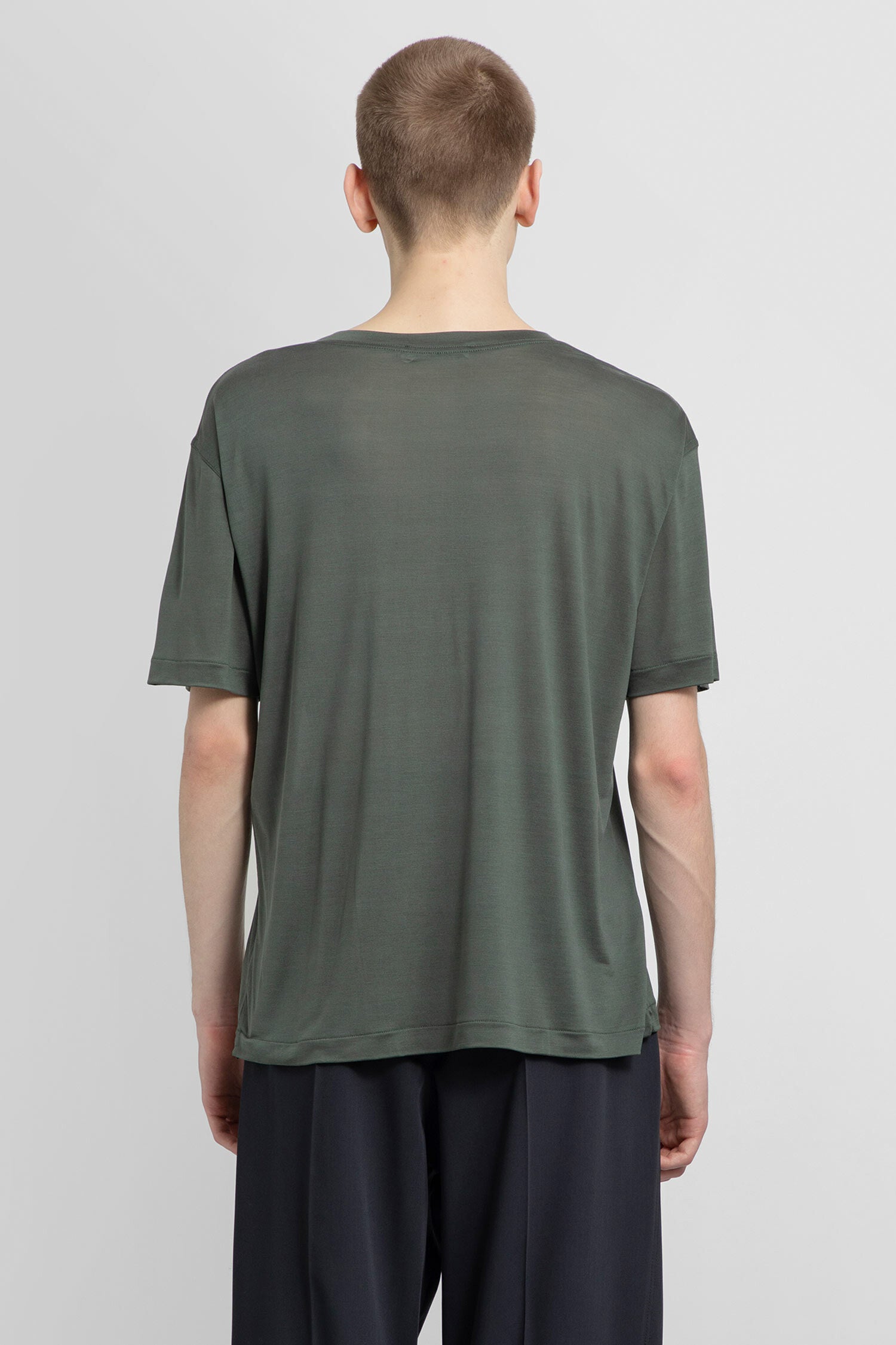 LEMAIRE MAN GREY T-SHIRTS & TANK TOPS