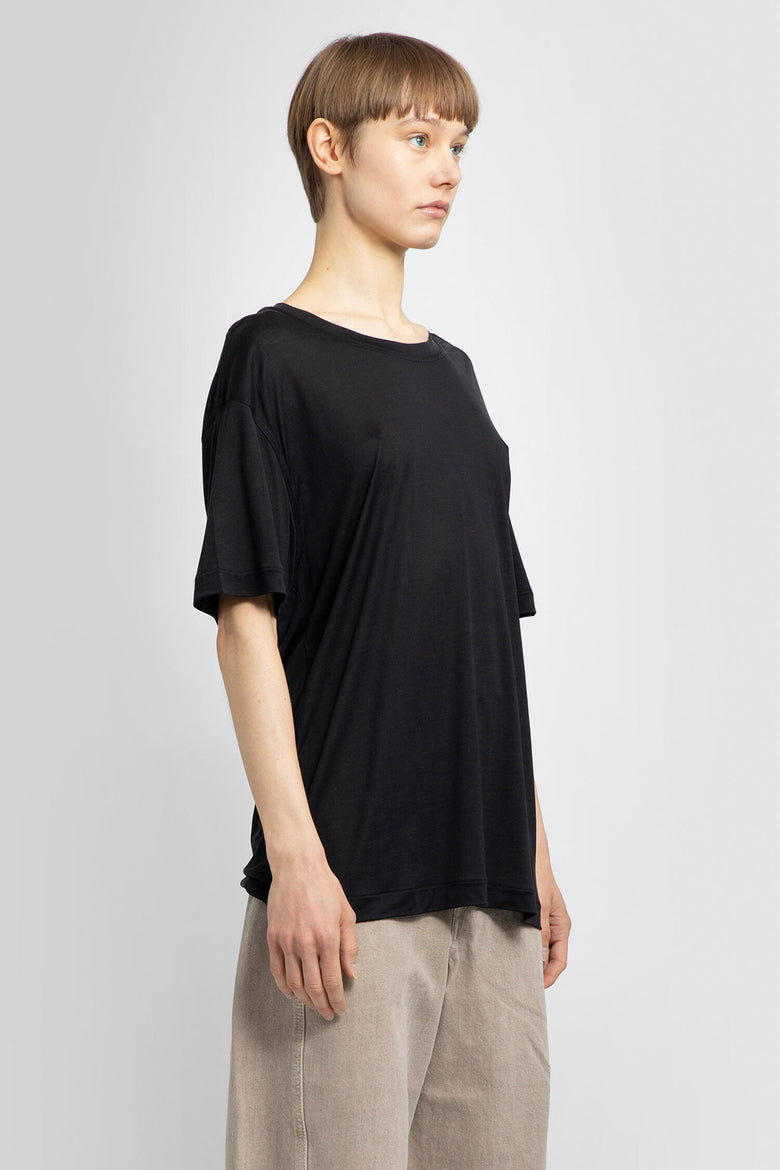 LEMAIRE WOMAN BLACK T-SHIRTS & TANK TOPS