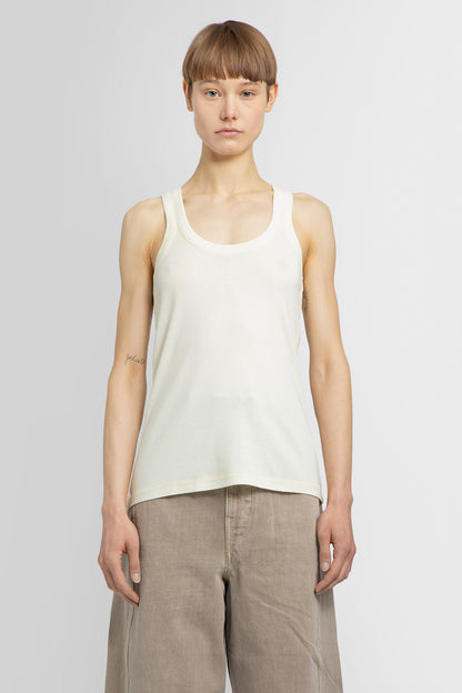 LEMAIRE WOMAN YELLOW T-SHIRTS & TANK TOPS